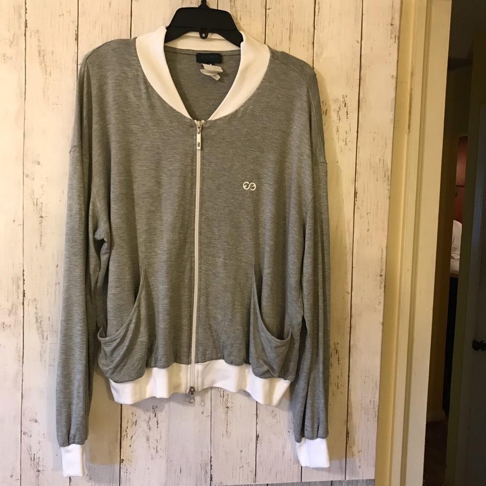 ESCADA Sport Viscose Gray Zip-Up Jacket